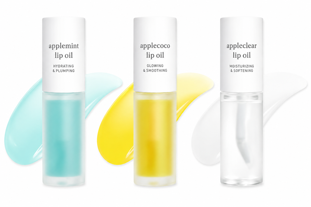 Nooni Korean Apple Lip Oil + Lip Stain | Glossy Lip Stain, Tinting & Long Lasting, Moisturizing Lip Care (13 options) Hydrate Lipgloss Lipstick Makeup Glossy Hydrating Moisturizer Plump Transfer-proof