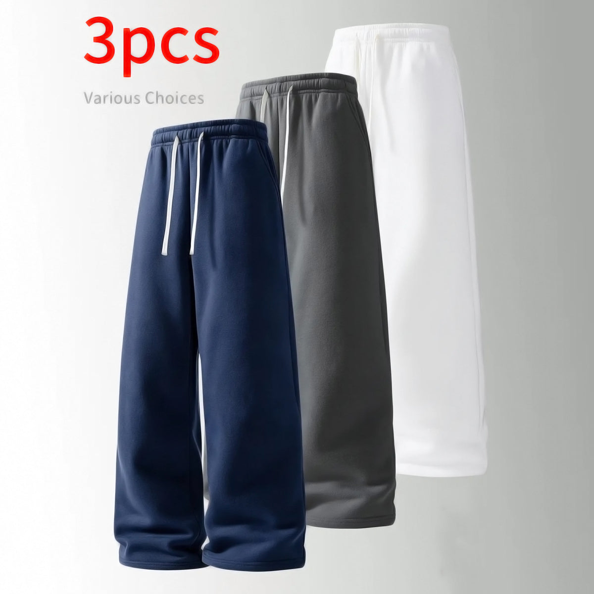 3-Pack Wide-Leg Sweatpants | Relaxed Fit