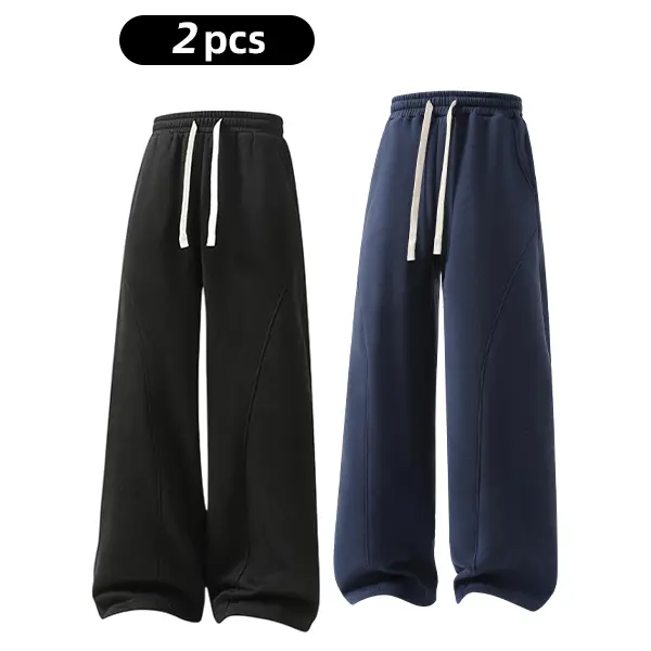 Men's Fleece-Lined Sweatpants—Warm, Loose-Fitting, and Comfortable