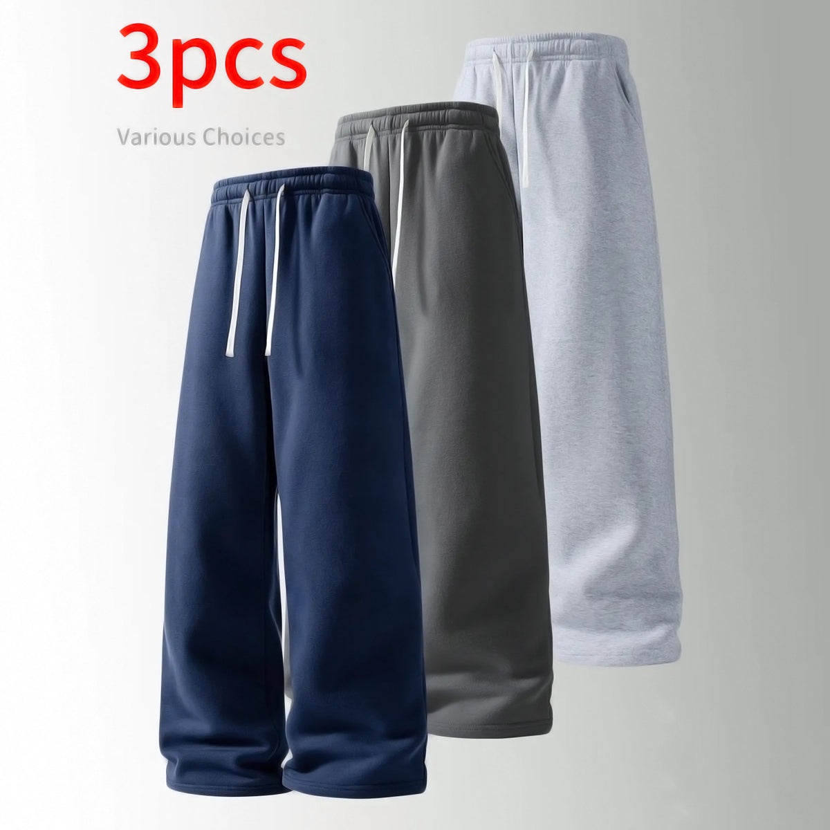 3-Pack Wide-Leg Sweatpants | Relaxed Fit
