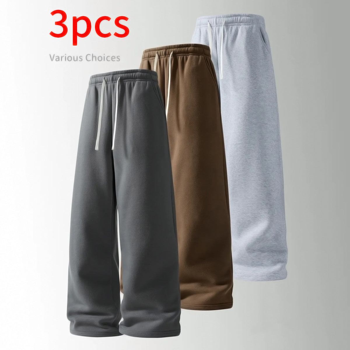 3-Pack Wide-Leg Sweatpants | Relaxed Fit