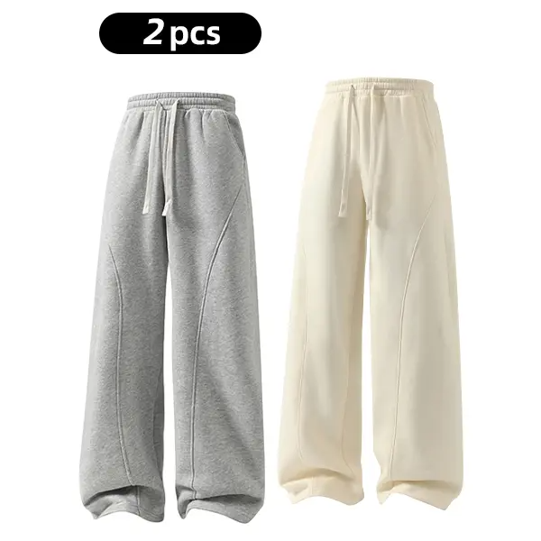 Men's Fleece-Lined Sweatpants—Warm, Loose-Fitting, and Comfortable