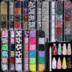 3D Nail Charms Kit – Rhinestones, Pearls & Jewels for Nail Art