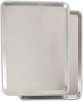 Half Sheet - USA Made Aluminum Commercial Quality Sheet Pan for Baking or Roasting, Encapsulated Galvanized Steel Rim Prevents Warping