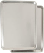 Half Sheet - USA Made Aluminum Commercial Quality Sheet Pan for Baking or Roasting, Encapsulated Galvanized Steel Rim Prevents Warping