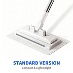 Retractable Mop – Hands-Free Clamp, Wet & Dry, Replaceable Pads for Hardwood & Tile