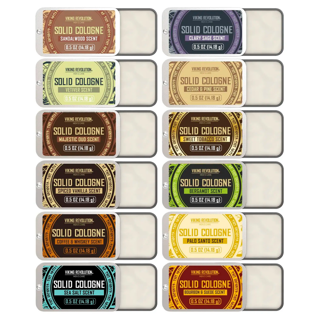 Solid Cologne for Men – Travel Size Sampler Set | Alcohol-Free Balm | Multiple Scents