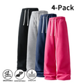 4-Pack Wide-Leg Sweatpants – Ultra-Soft Athletic Pants for Gym, Running & Basketball