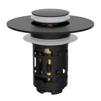 3-in-1 Bathroom Sink Drain Strainer – Pop-Up Stopper, Removable Steel Basket & Hair Catcher