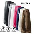 4-Pack Wide-Leg Sweatpants – Ultra-Soft Athletic Pants for Gym, Running & Basketball
