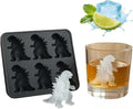 Silicone Dinosaur Ice Cube Tray (6-Cavity Large Mold) – Ideal for Whiskey, Cockt