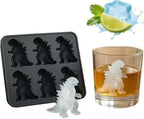 Silicone Dinosaur Ice Cube Tray (6-Cavity Large Mold) – Ideal for Whiskey, Cockt