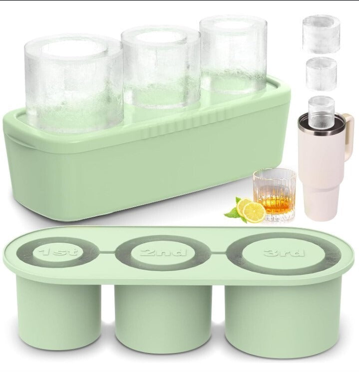cup accessories silicone ice cube mold tray with lid for 20-40 oz tumbl