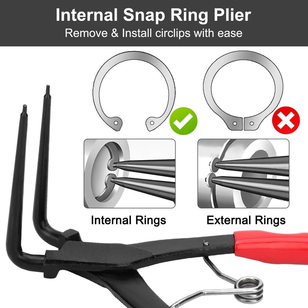 90 Degree Internal Master Cylinder Snap Ring Pliers Heavy Duty Long Nose Pliers