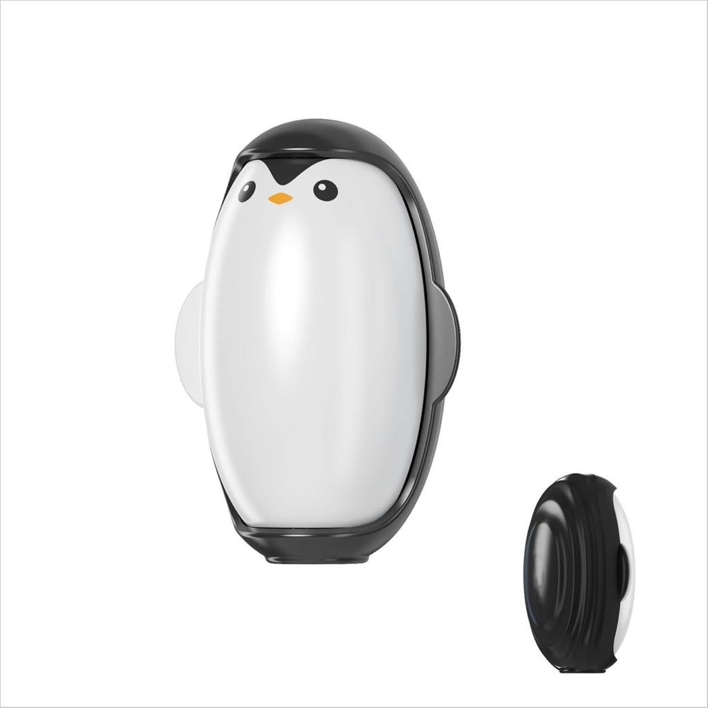 Reusable Penguin Lint Roller, Washable Adhesive Roller for Pet Hair, (Black)