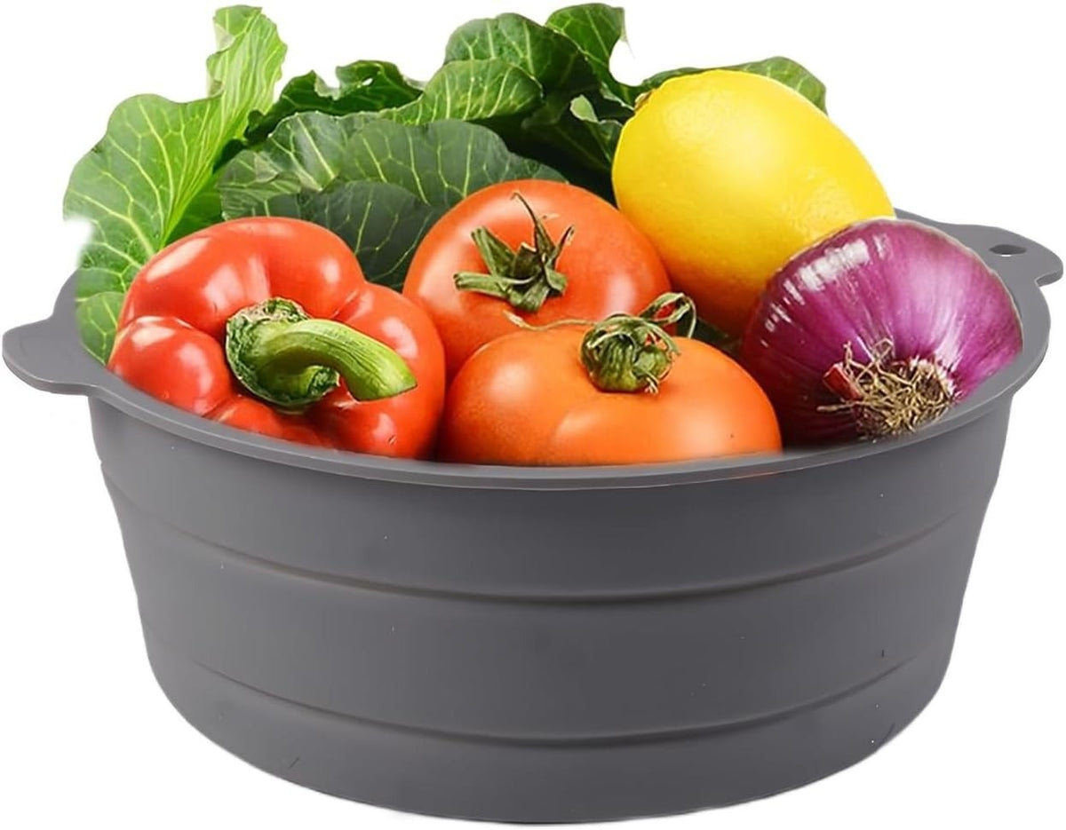 Collapsible Silicone Mixing Bowl Food-Grade Foldable Travel Container Large