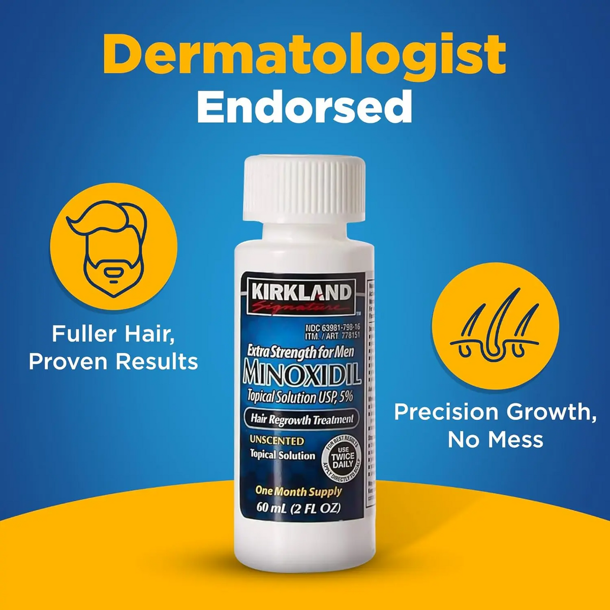 Hair & Beard Growth Kit with Minoxidil & Derma Roller