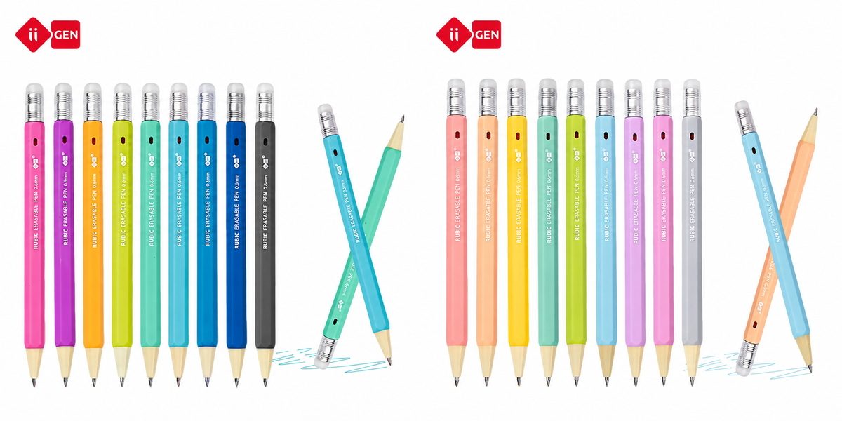 Erasable Gel Pens – 0.6mm, 36 Colors, Hexagonal Grip