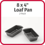Nonstick Loaf Pan 8 x 4-Inch Heavy-Duty Steel Bakeware with Easy-Clean Non-Stick Coating, Oven & Dishwasher Safe Pan for Meatloaf Breads Lasagnas Casseroles & More