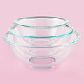 (3-Piece) Glass Mixing Bowls Set For PreppingMicrowave Safe