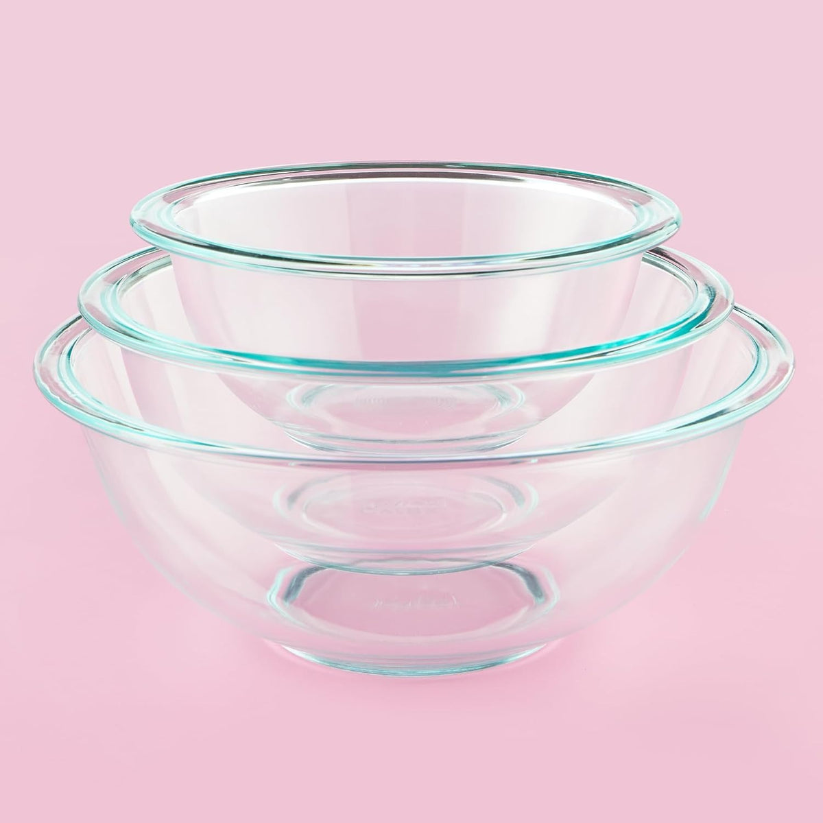 (3-Piece) Glass Mixing Bowls Set For PreppingMicrowave Safe