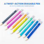 Erasable Gel Pens – 0.6mm, 36 Colors, Hexagonal Grip