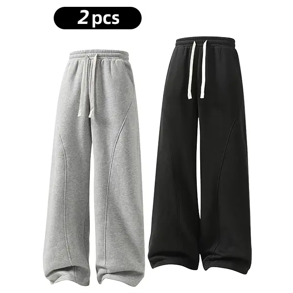 Men's Fleece-Lined Sweatpants—Warm, Loose-Fitting, and Comfortable