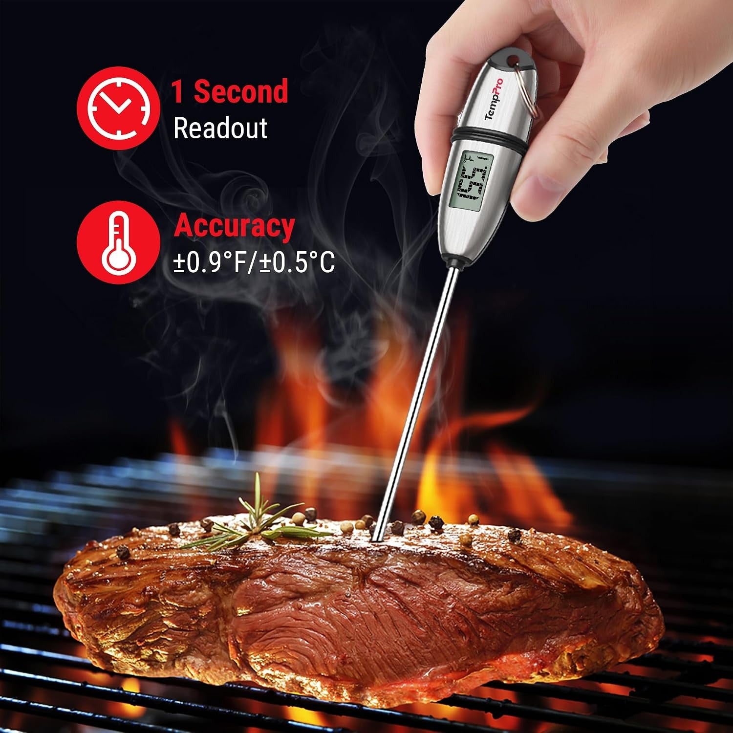 Digital Food Thermometer for Cooking Bread Baking Sourdough Liquids