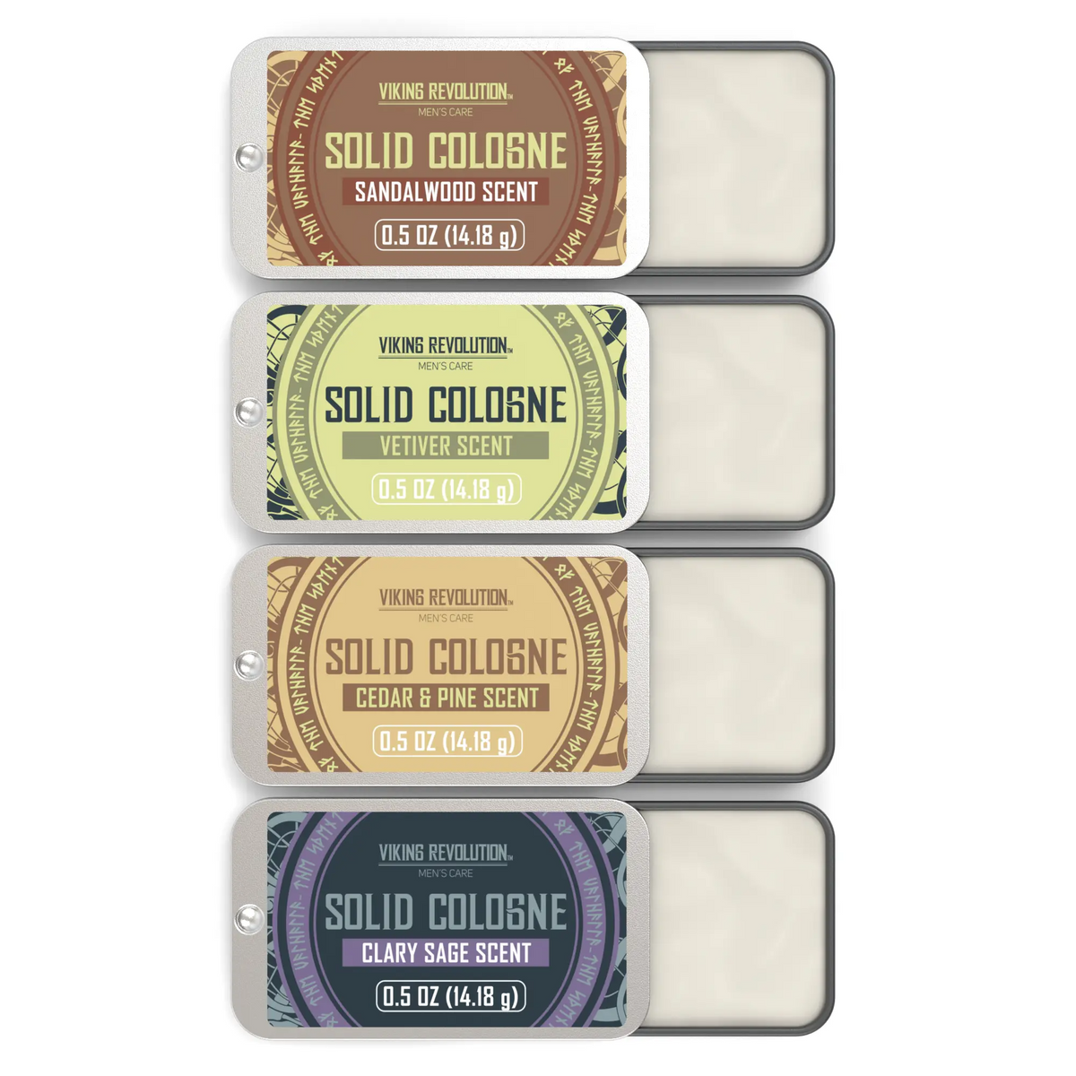 Solid Cologne for Men – Travel Size Sampler Set | Alcohol-Free Balm | Multiple Scents