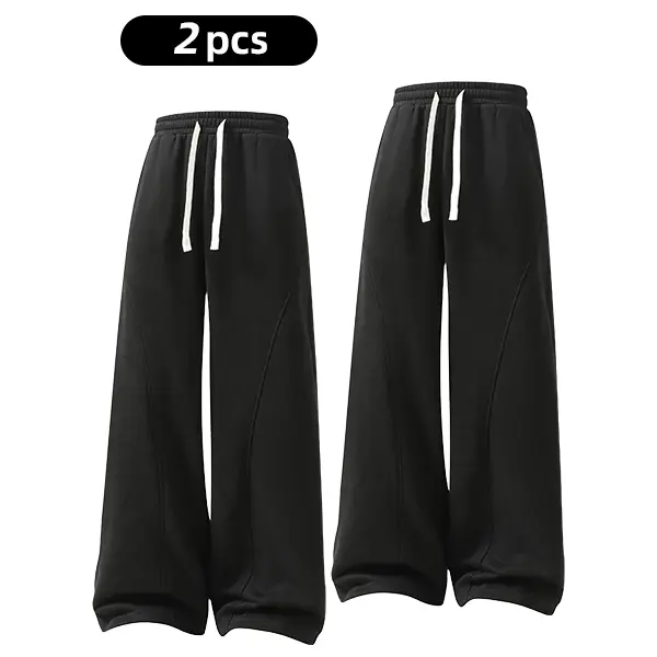 Men's Fleece-Lined Sweatpants—Warm, Loose-Fitting, and Comfortable