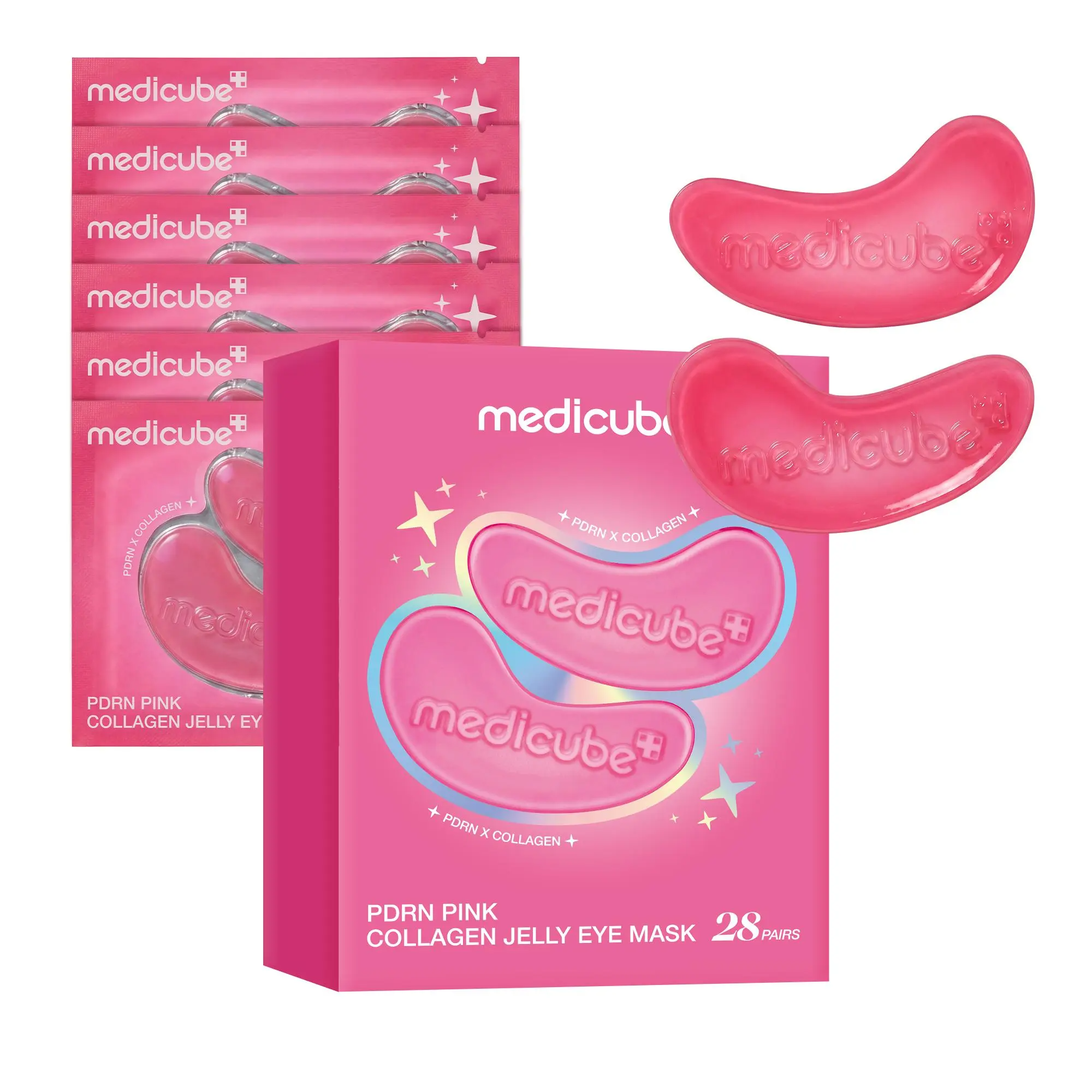 PDRN Pink Collagen Jelly Eye Mask – Hydrogel Eye Patches with PDRN, Collagen & NAD+