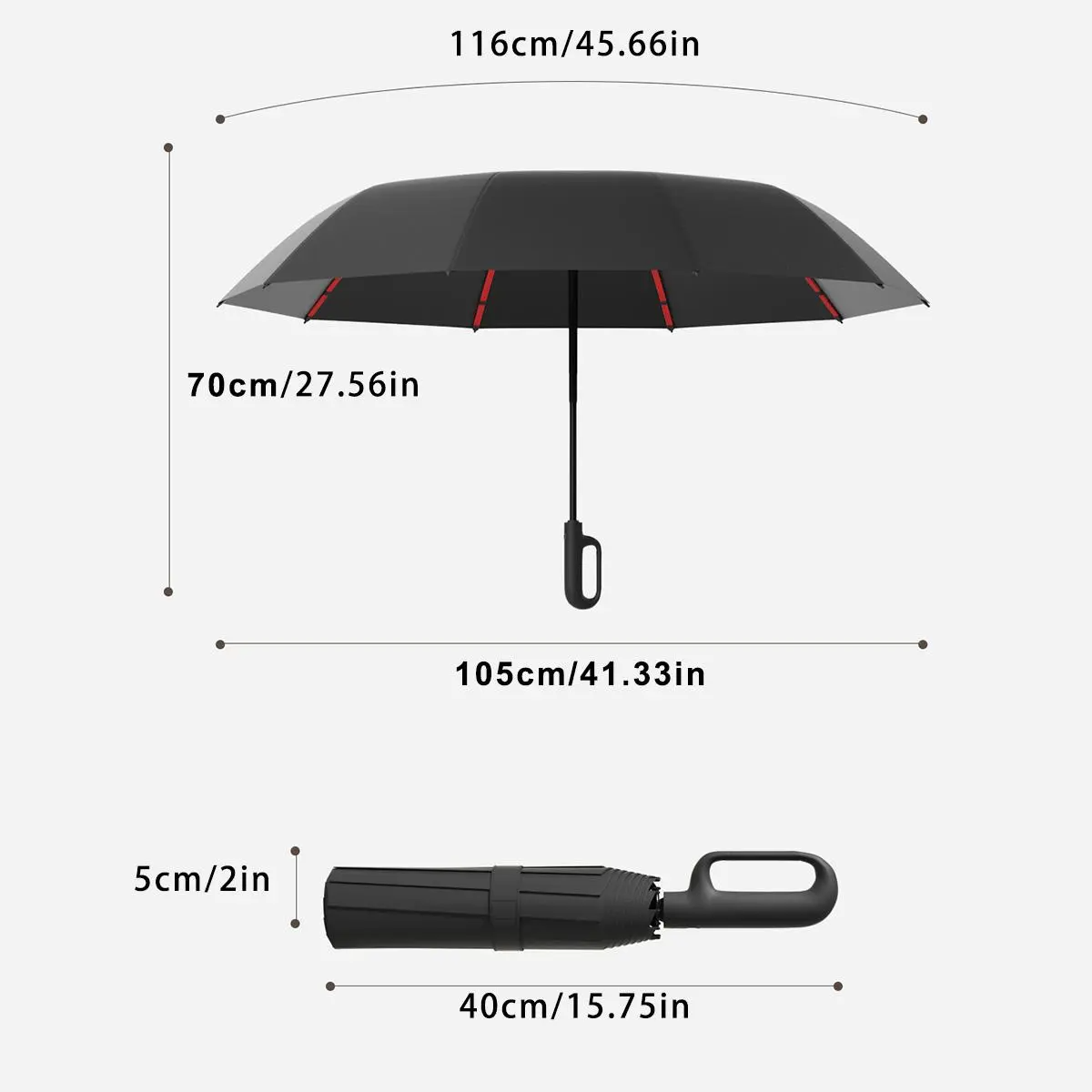 Automatic Folding Umbrella – Windproof & Waterproof Travel Umbrella for Men & Women