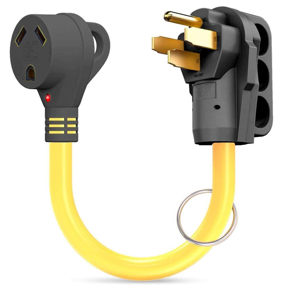 30 to 50 Amp (Male-Female) Dogbone Adapter RV Electrical Power Plug Converter