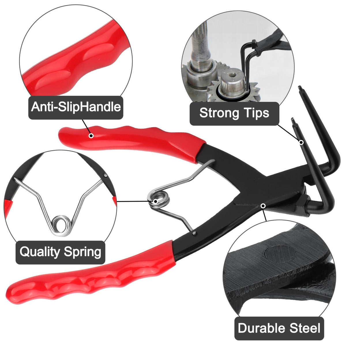 90 Degree Internal Master Cylinder Snap Ring Pliers Heavy Duty Long Nose Pliers
