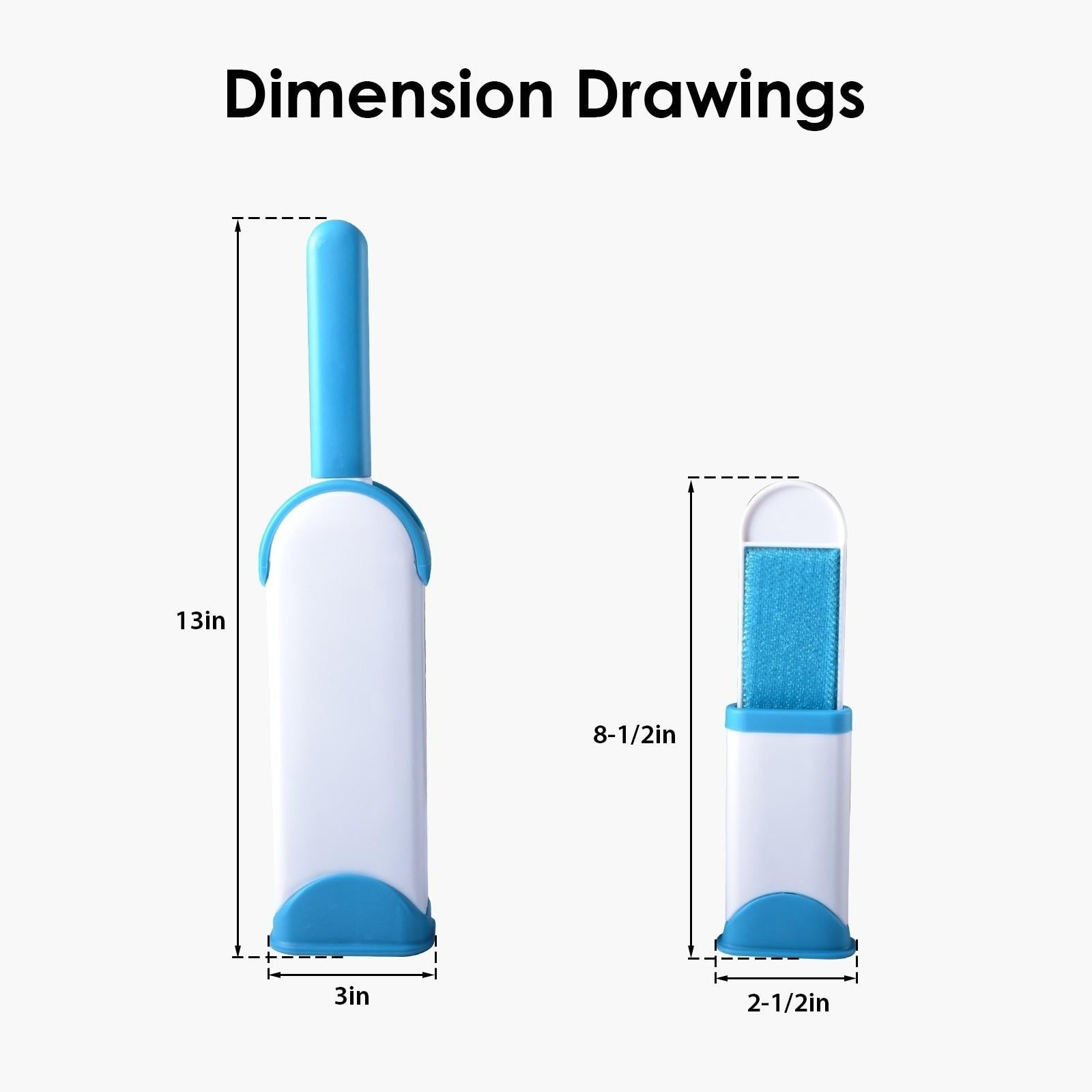 Reusable Double-Sided Lint Brush - Pet Hair Remover for Dogs Cats