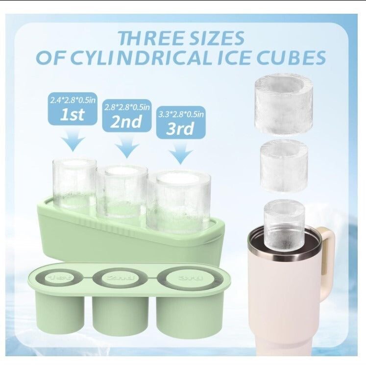 cup accessories silicone ice cube mold tray with lid for 20-40 oz tumbl