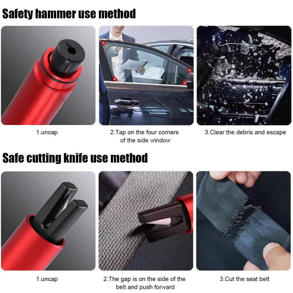 Car Safety Hammer Emergency Escape Tool with Seat Belt Cutter Window Breaker