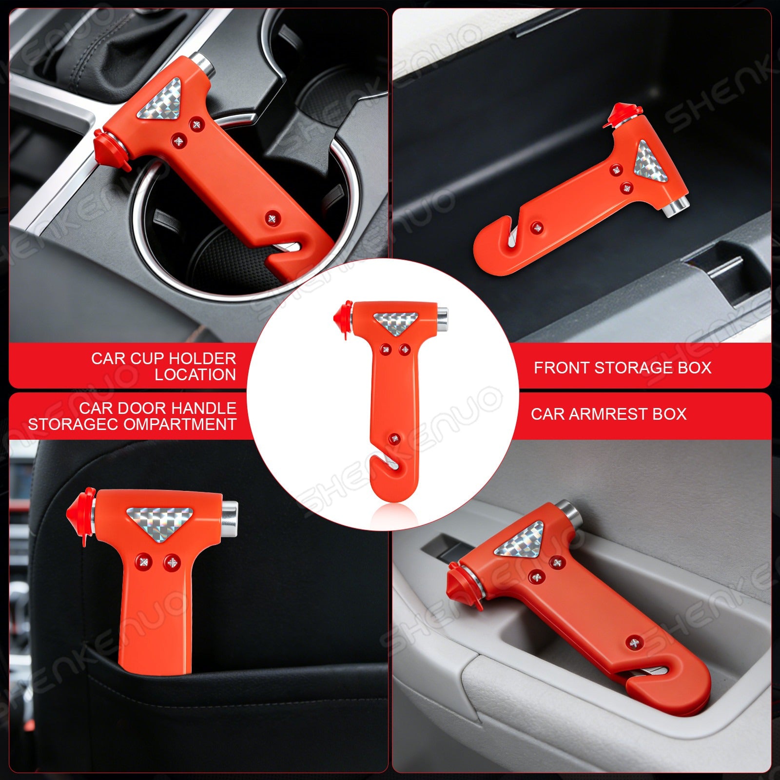 Car Safety Hammer Window Glass Breaker Seat Belt Emergency Escape Cutter Tool