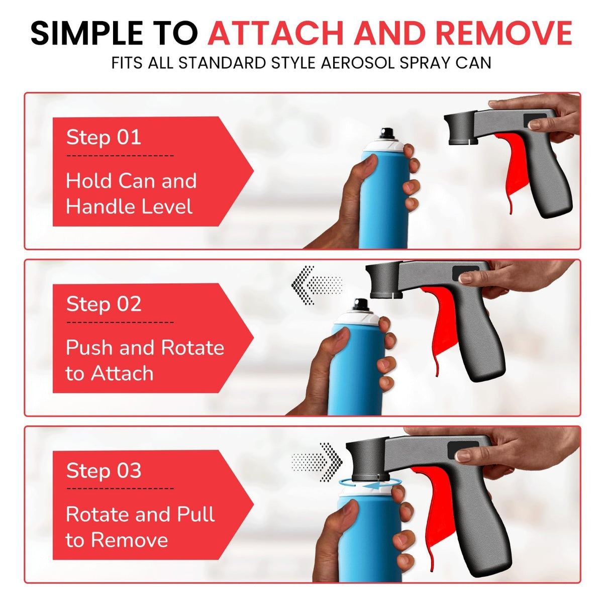 Instant Aerosol Trigger Handle Can-Gun – 2 Pack | Converts Spray Cans into Spray