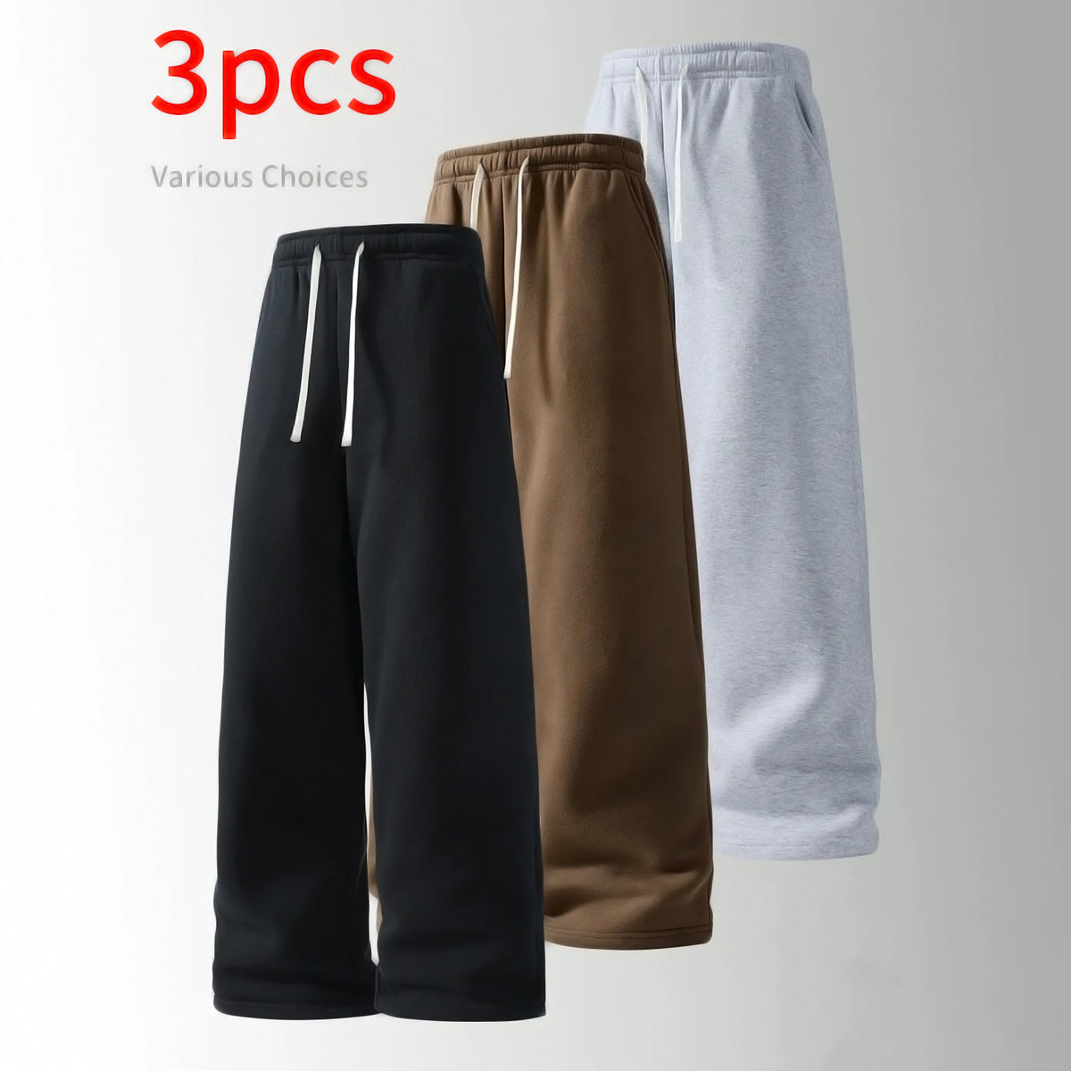3-Pack Wide-Leg Sweatpants | Relaxed Fit