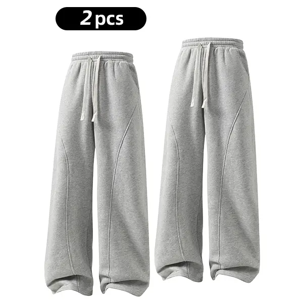 Men's Fleece-Lined Sweatpants—Warm, Loose-Fitting, and Comfortable