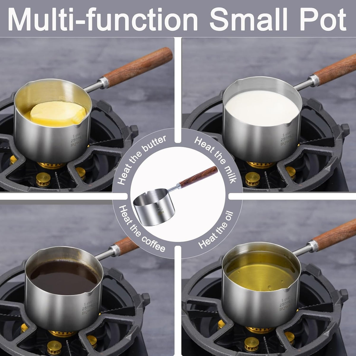 stainless steel mini pot - butter warmer