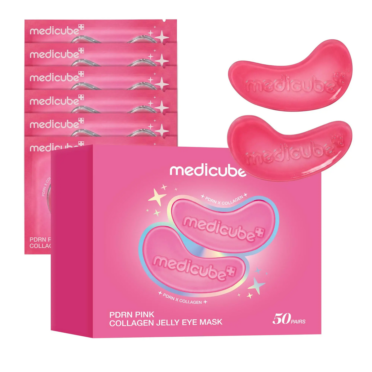 PDRN Pink Collagen Jelly Eye Mask – Hydrogel Eye Patches with PDRN, Collagen & NAD+
