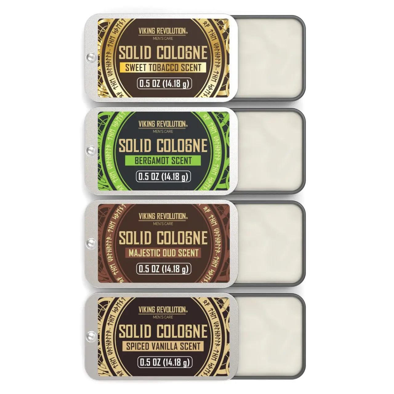 Solid Cologne for Men – Travel Size Sampler Set | Alcohol-Free Balm | Multiple Scents