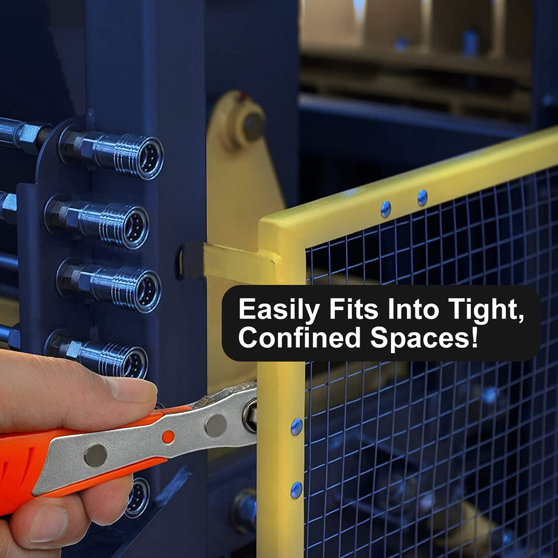 Ratcheting Right Angle Screwdriver Hex Drive 90 Degree Offset + 10pc Bits Set
