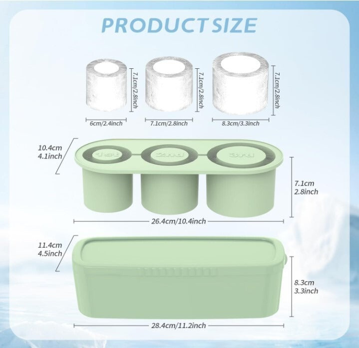 cup accessories silicone ice cube mold tray with lid for 20-40 oz tumbl