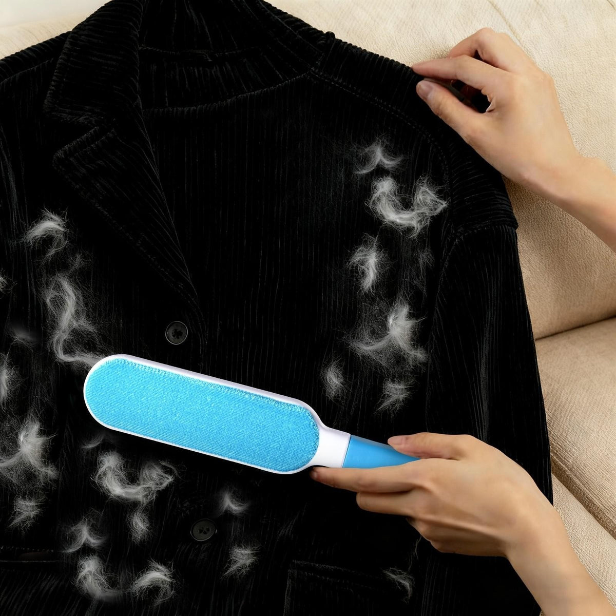 Reusable Double-Sided Lint Brush - Pet Hair Remover for Dogs Cats