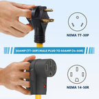 30 to 50 Amp (Male-Female) Dogbone Adapter RV Electrical Power Plug Converter