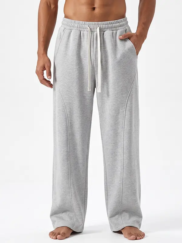Men's Fleece-Lined Sweatpants—Warm, Loose-Fitting, and Comfortable