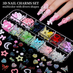 3D Nail Charms Kit – Rhinestones, Pearls & Jewels for Nail Art